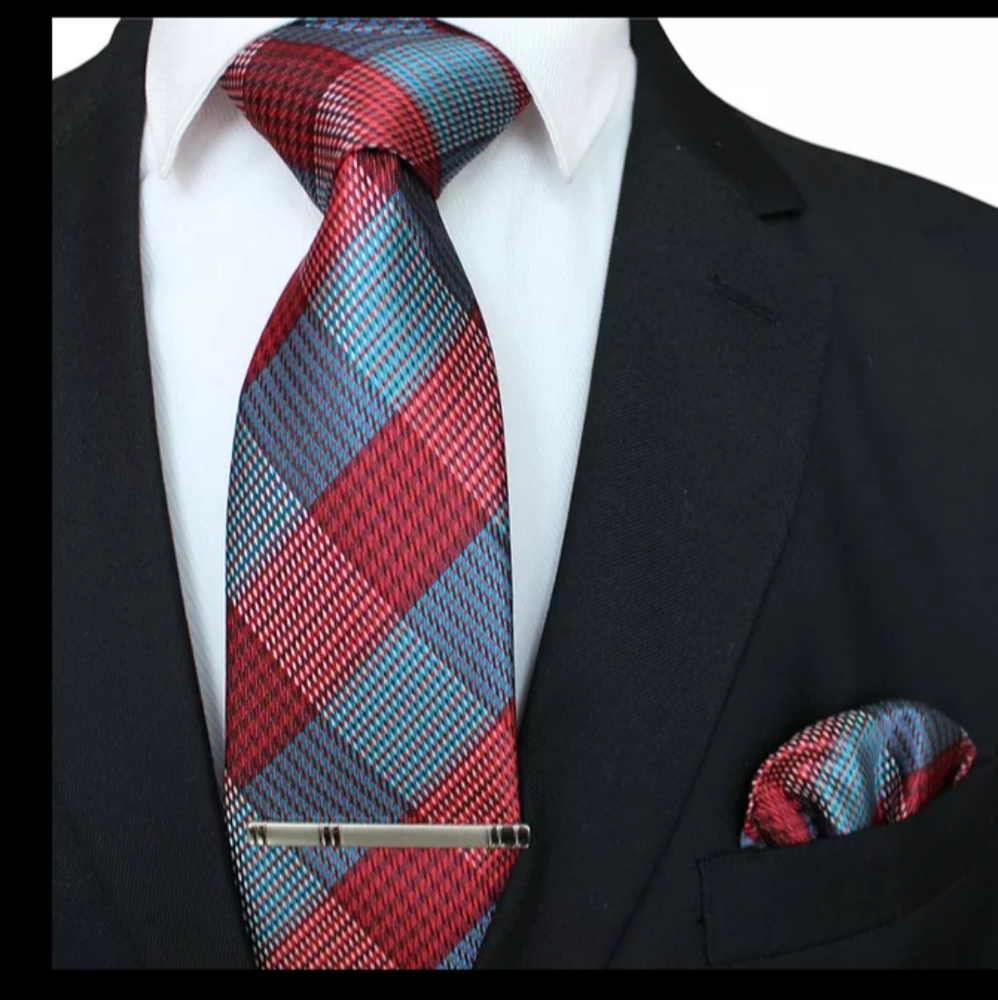Men's Italian Silk Tie, Handkerchief